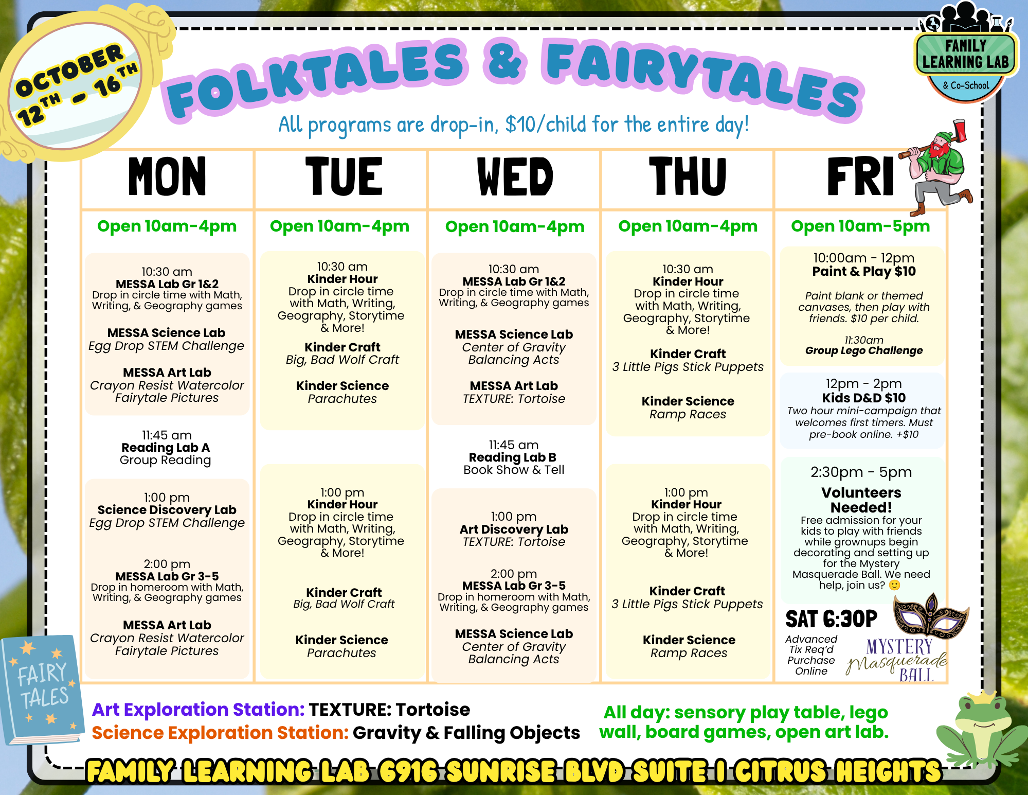 parent participation homeschool center in citrus heights